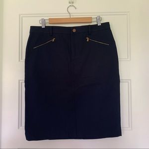 Ralph Lauren - Navy Stretch Pencil Skirt - Size 10